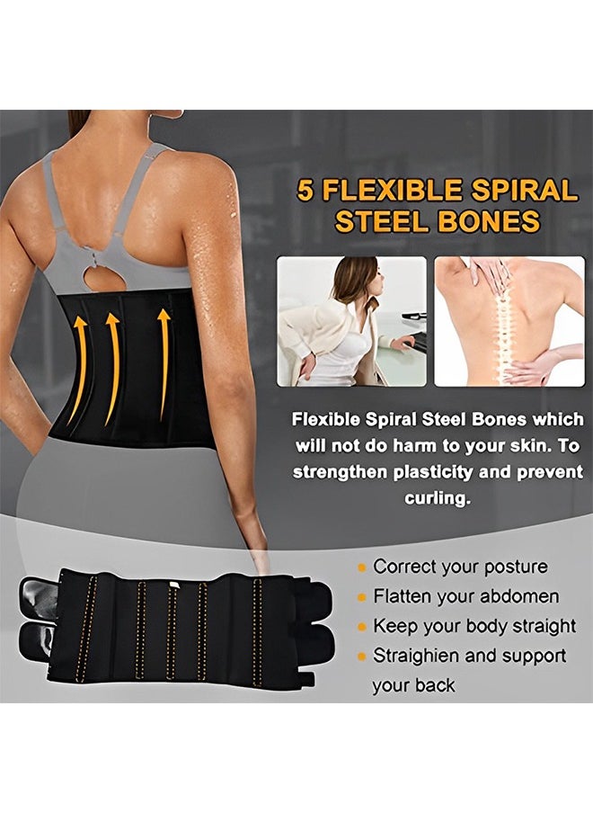 SUCITY Adjustable Waist Trainer Belt for Women Men-Elastic Slimming Belt-Waist Trimmer Belt-Slimming Body Shaper Belt-Plus Size Sport Girdle Belt  - Image 3