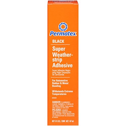 Permatex 81850-12PK Black Super Weatherstrip Adhesive, 5 oz. (Pack of 12) - Image 1