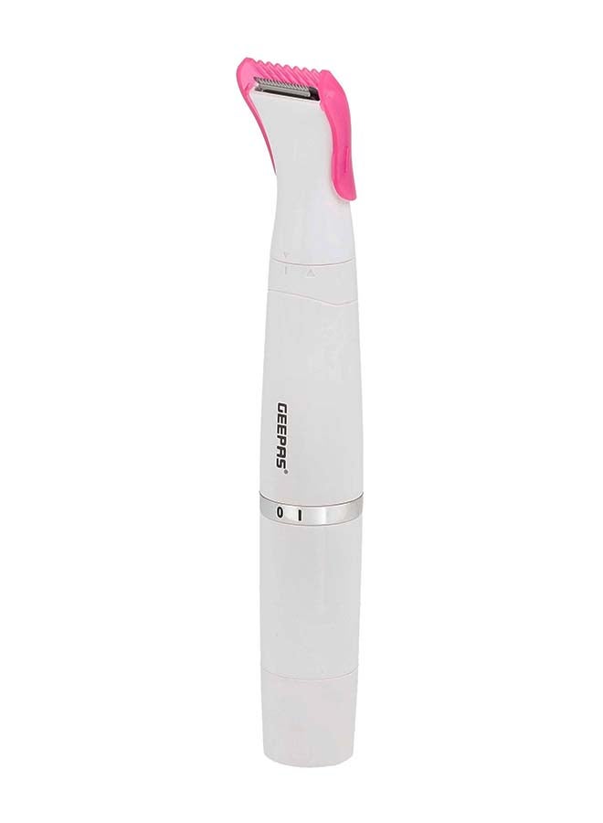 GEEPAS 4-in-1 Rechargeable Ladies Grooming Set, GLS86058 USB Cable Lip Hair Rotary Shaver, Hair Trimmer, Micro Shaver, Eyebrow Shaping Stainless Steel Blade Guide Comb White - Image 2