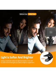 URBBKING Photography Light Clip on Phone Laptop,Video Light,Portable LED Camera Fill Light Panel,Pocket LED Phone Light,Dimmable 3 Lighting Effects,Rechargeable LED Lighting for Video Conference,TikTok,Youtube  - Image 3