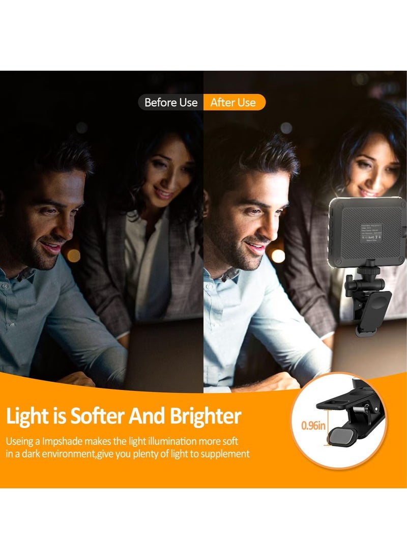 URBBKING Photography Light Clip on Phone Laptop,Video Light,Portable LED Camera Fill Light Panel,Pocket LED Phone Light,Dimmable 3 Lighting Effects,Rechargeable LED Lighting for Video Conference,TikTok,Youtube  - Image 3