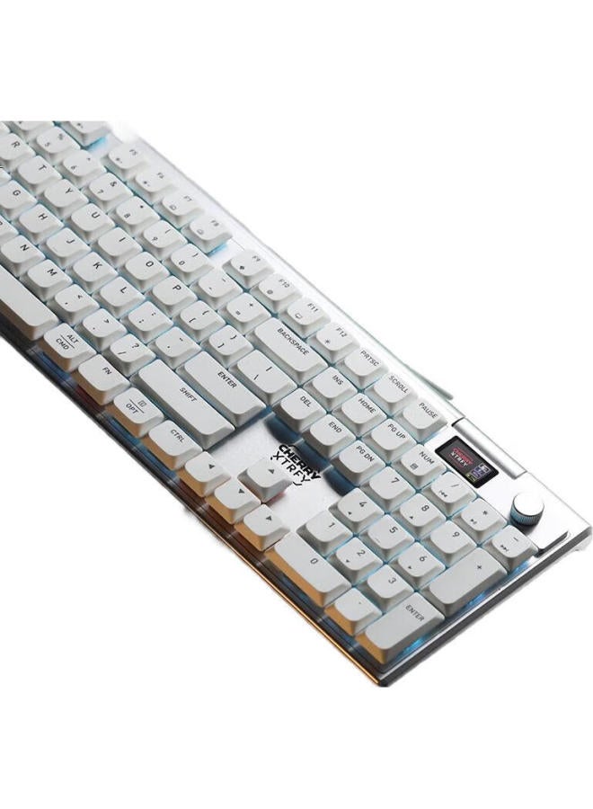 Cherry لوحة مفاتيح ميكانيكية Cherry Mx10.1، لوحة مفاتيح لاسلكية، لوحة مفاتيح للألعاب، تأثيرات إضاءة Rgb، جسم فائق النحافة، غلاف سبائك، فضي، مفاتيح فضية منخفضة الملف - Image 2