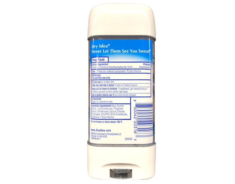 Dry Idea Advanced - Clear Gel Anti-Perspirant & Deodorant, Powder Fresh, 3-Ounce Tube (Pack of 6) - Image 3