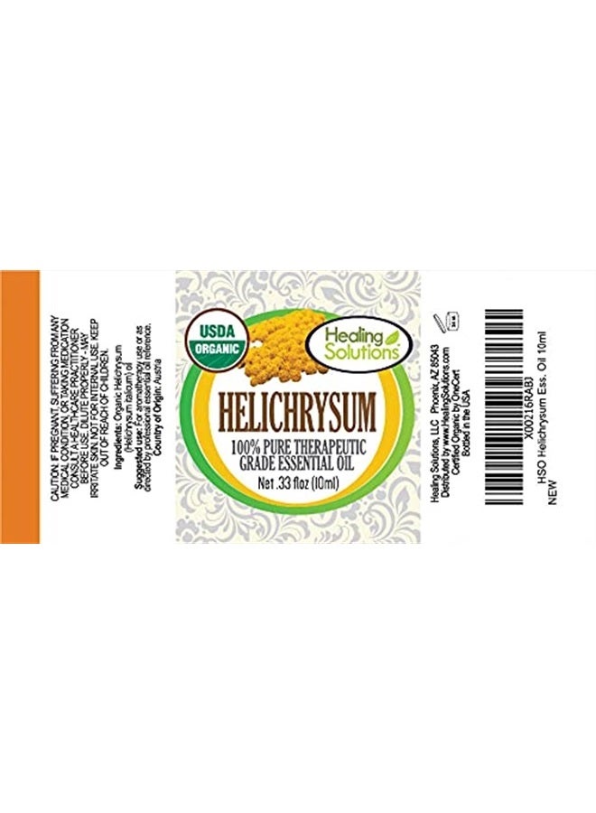 Healing Solutions Organic 10ml Oils - Helichrysum Essential Oil - 0.33 Fluid Ounces - Image 1