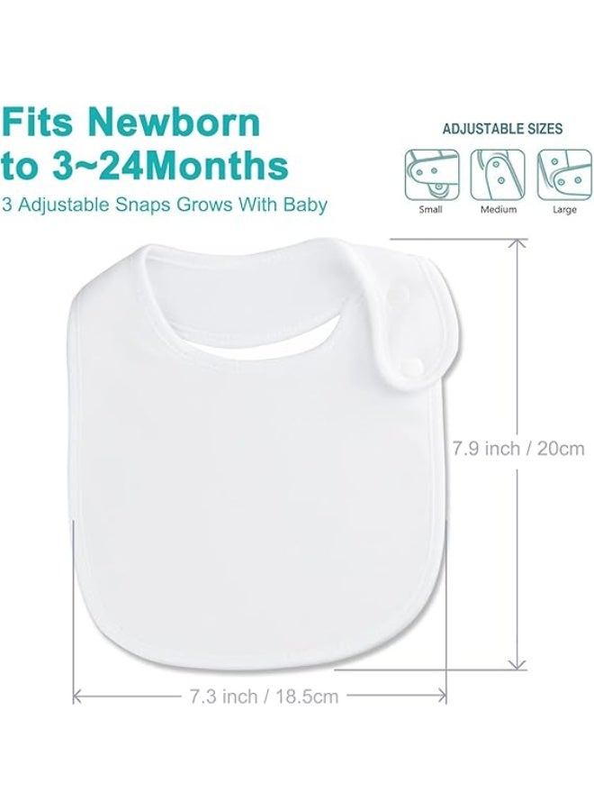 Baby Bandana Drool Bibs لينة وممتصة القطن العضوي Bandana Bibs مجموعة للفتيان والبنات حديثي الولادة Unisex ألوان عادية 0-36 أشهر 12 جهاز كمبيوتر شخصي - Image 4
