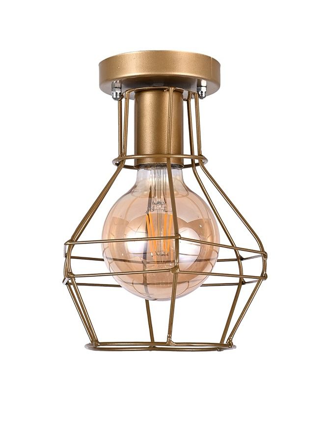 El Rawda Lighting Ritmo Ceiling Lamp | modern decorative LED E27 pendant light ceiling lamp hanging | suitable for any room | Color: Gold | Size: 23x16x23 cm - Image 2