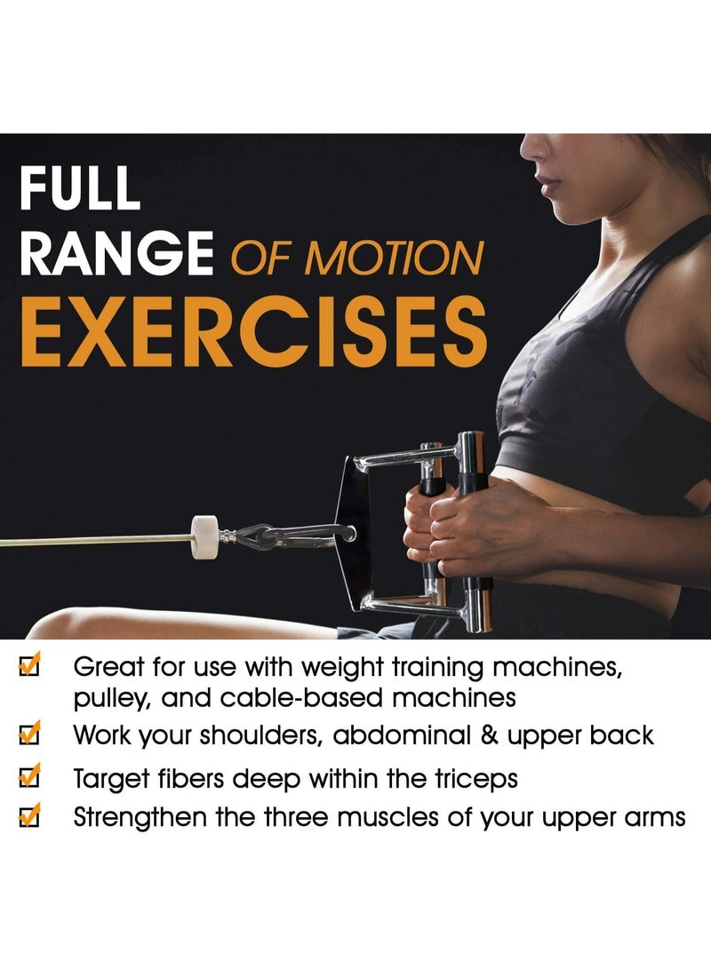 كيلا ملحق كابل بمقبض صف مزدوج على شكل حرف D من أرابيست - ملحق كابل على شكل حرف V بمقبض غير قابل للانزلاق، ملحق سحب للأسفل لتمرين الأثقال، ملحق كابل تمارين للصالة الرياضية - Image 5