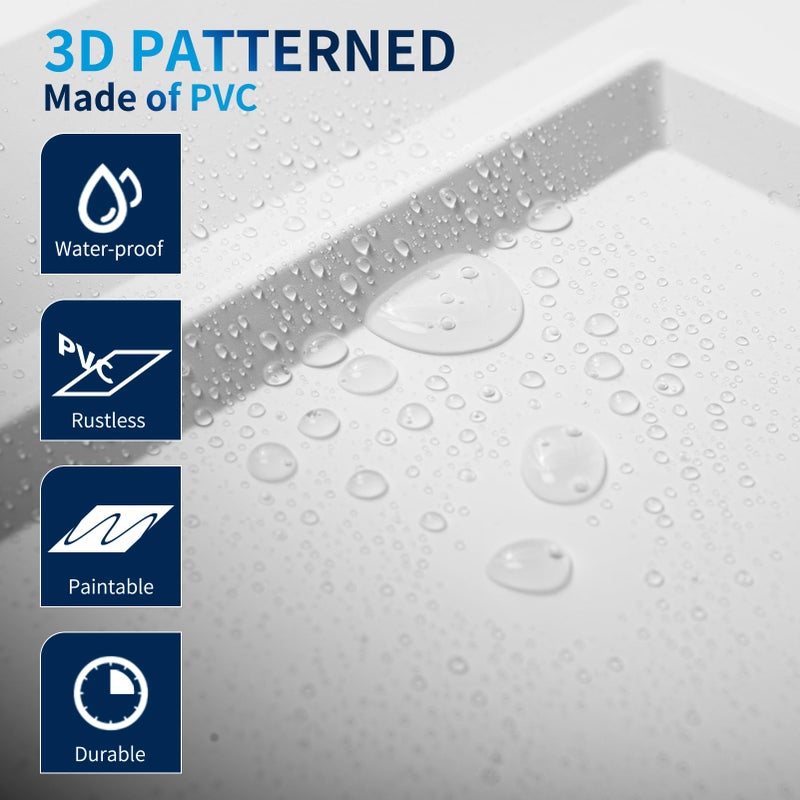 Art3dwallpanels Ceiling Tiles 24 x 24 Drop Ceiling Tiles, 24 Pack Drop in High Grade PVC Wall Panels, Fire Rated, Waterproof, Light Weight, Cover 96 Sq.Ft, White - Image 2