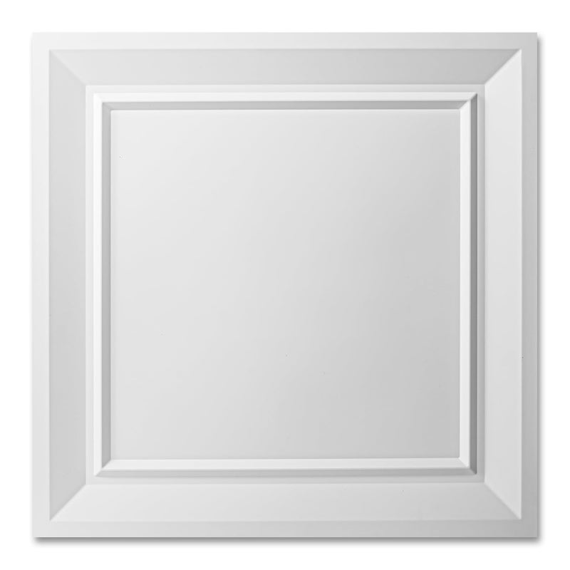 Art3dwallpanels Ceiling Tiles 24 x 24 Drop Ceiling Tiles, 24 Pack Drop in High Grade PVC Wall Panels, Fire Rated, Waterproof, Light Weight, Cover 96 Sq.Ft, White - Image 1