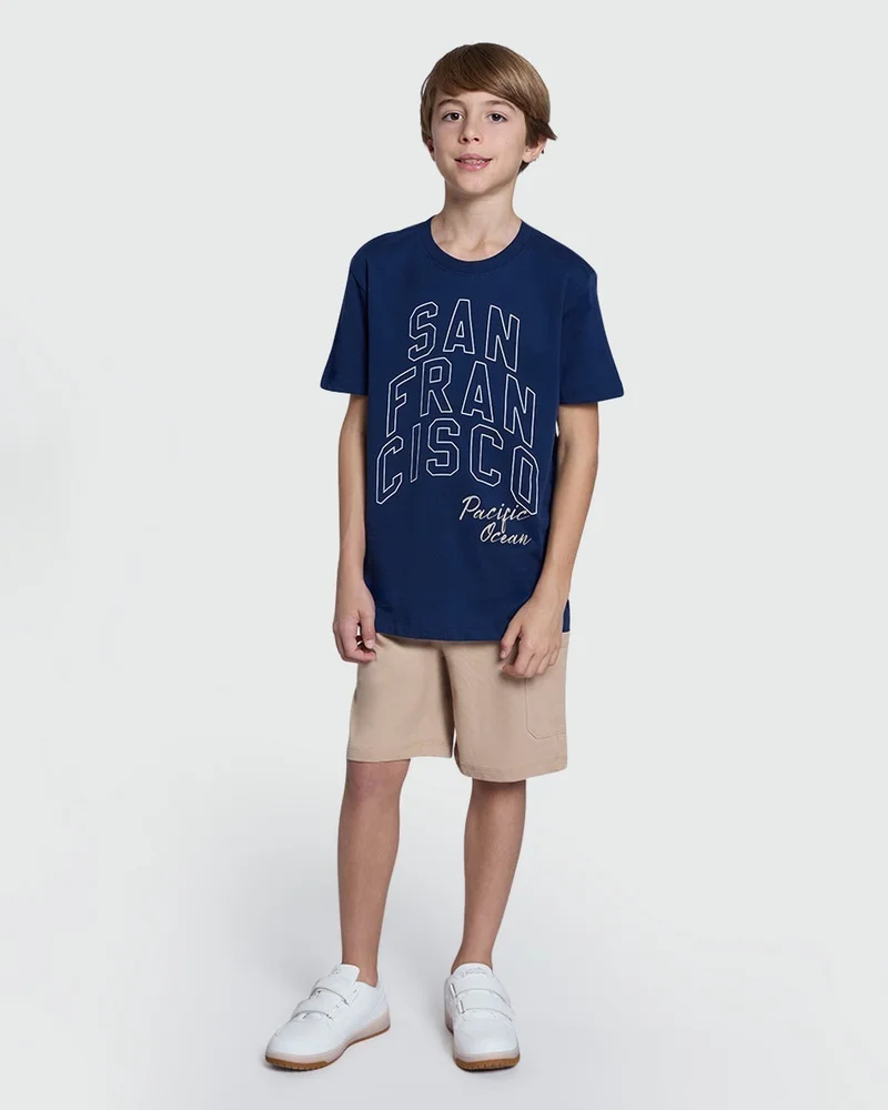 Ovs Blue Wing Teal Boy'S Modern Tee