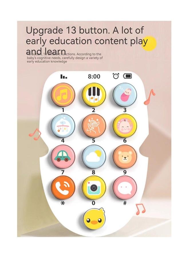 Children's Music Phone Bilingual Biteable Educational Toy with Lights - Image 4