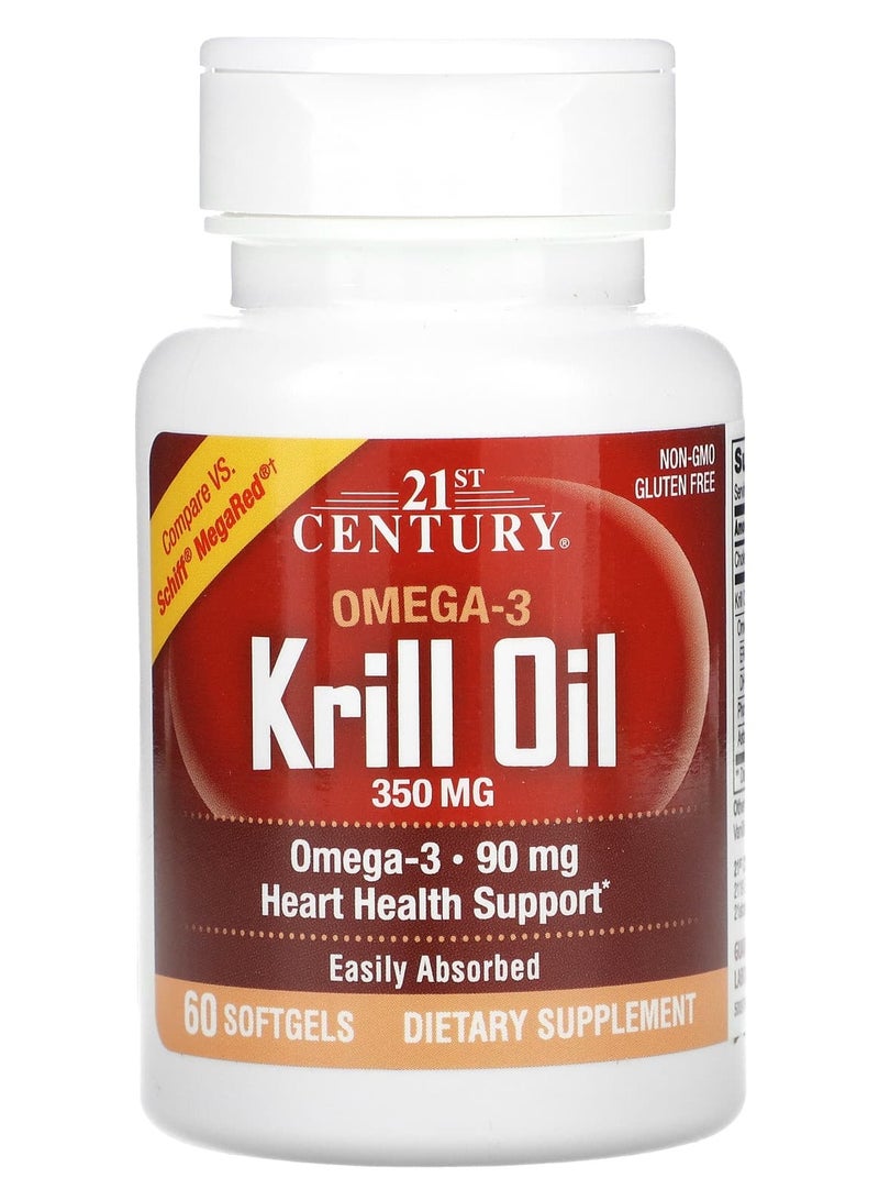 21st Century Krill Oil 350 mg 60 Softgels - Image 1
