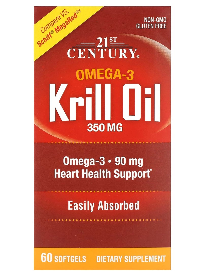 21st Century Krill Oil 350 mg 60 Softgels - Image 2