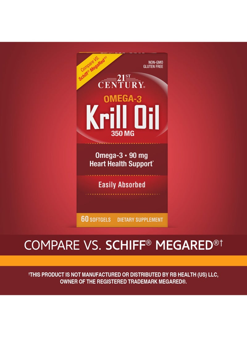 21st Century Krill Oil 350 mg 60 Softgels - Image 5