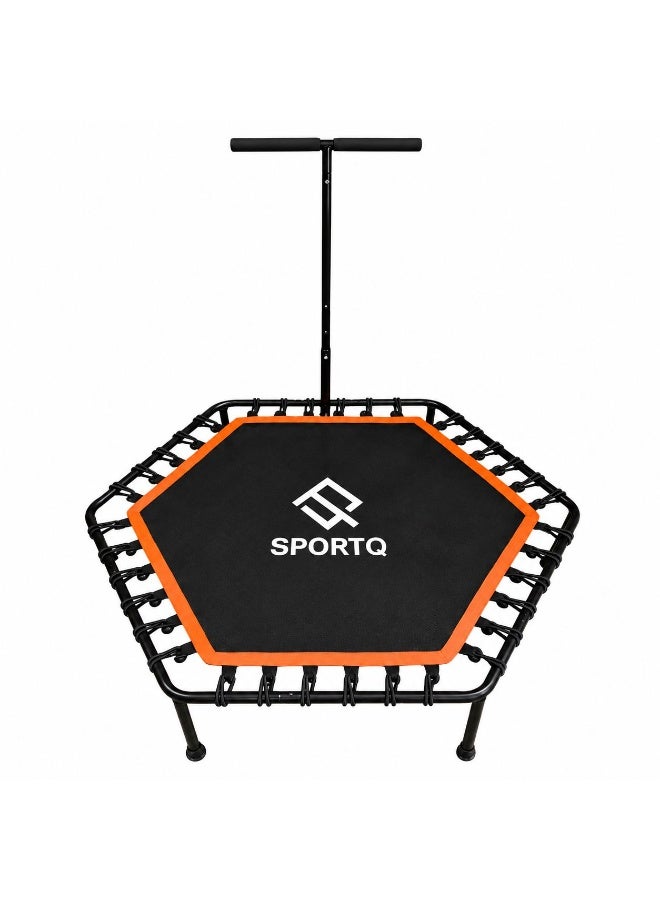 SportQ Home Fitness Trampoline 125cm with Adjustable Balance Grip – Cardio Trampoline for Jump & Exercise – Up to 150kg – Strong Rubber Ropes Noise Cancelling – Suitable for Slimming & Fitness at Home & Gym - Image 1