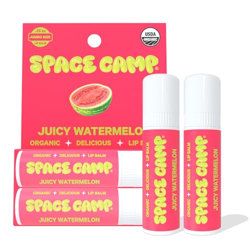 Space Camp Wellness Jumbo Lip Balm - Juicy Watermelon Organic Flavored Balm (2 Pack) - Image 1