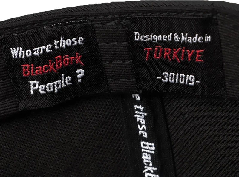 Black Börk V2 Baseball Not Today - Unisex Black Cordura Fabric Hat (Cap) with 3 Code Logo