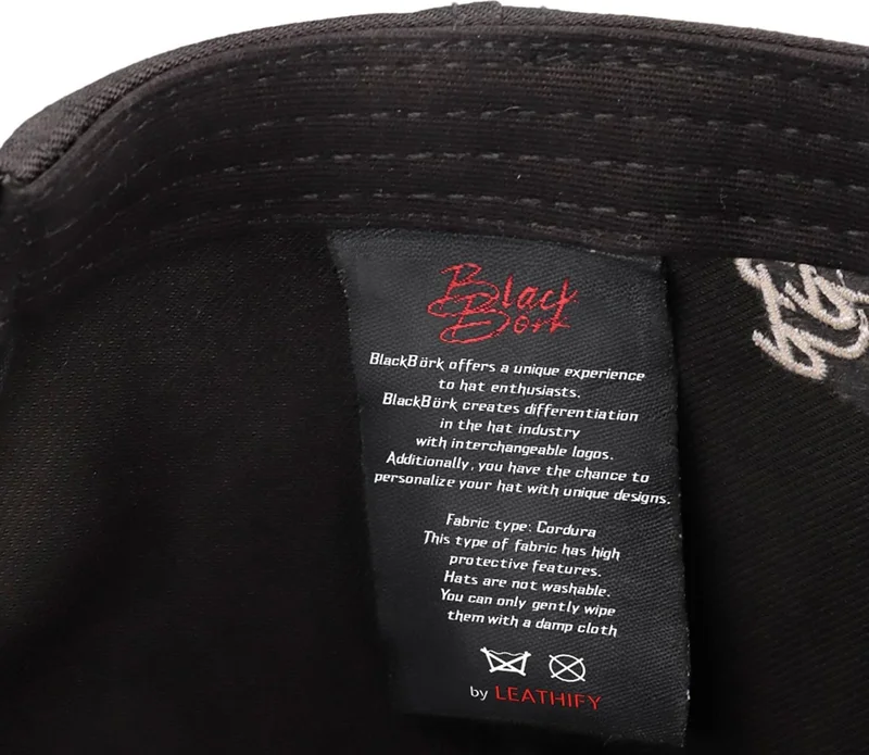 Black Börk V2 Baseball Not Today - Unisex Black Cordura Fabric Hat (Cap) with 3 Code Logo