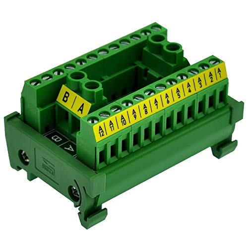 OONO DIN Rail Mount 30A/300V 2x12 Position Screw Terminal Block Distribution Module. - Image 1