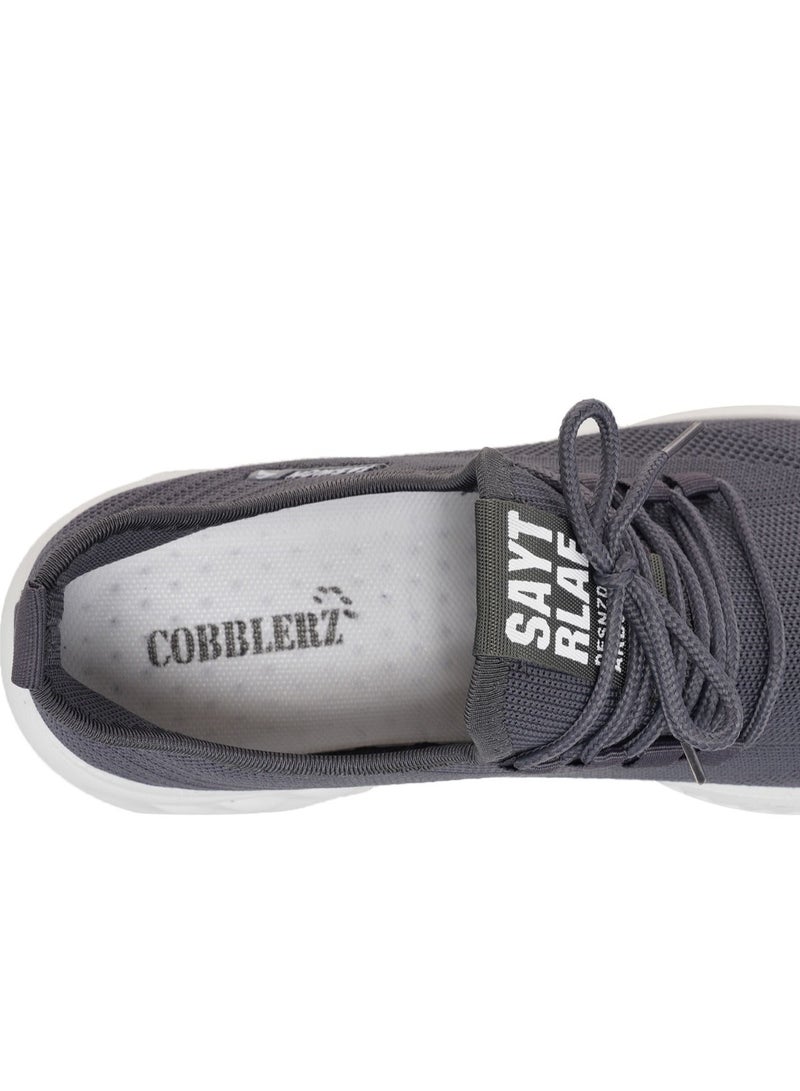 Cobblerz Cobblerz Mens Lace-up Low Top Sneakers Grey  - Image 5
