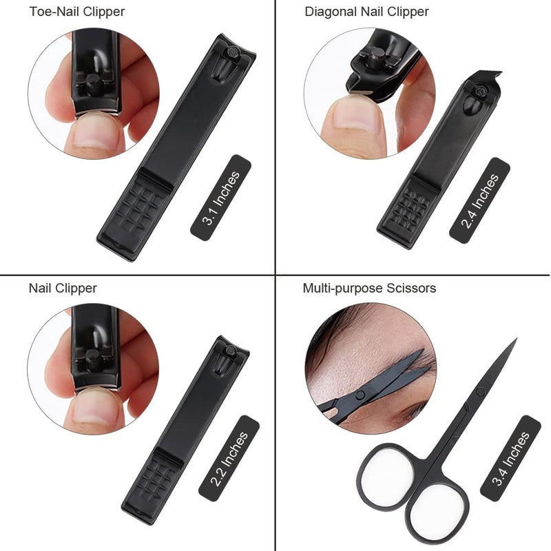 BEYKURY BEYKURY Stainless Steel Professional Manicure Set for Women Luxury Grooming Kit with Nail Cutter Scissors Pedicure Tools Acne Remover Needle MANICURE 12PCS - Image 2
