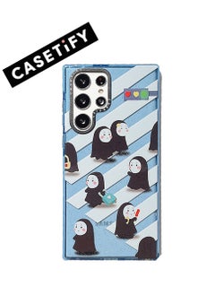 Ice Blue with Playful Penguins