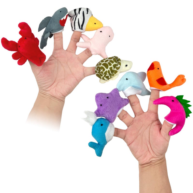 Sealive Finger Puppets for Toddlers 13 Animal Finger Puppets Soft Plush Animal Toys for Storytelling Educational Toy Set for Boys Girls Great for Home School Parties Travel - Image 3