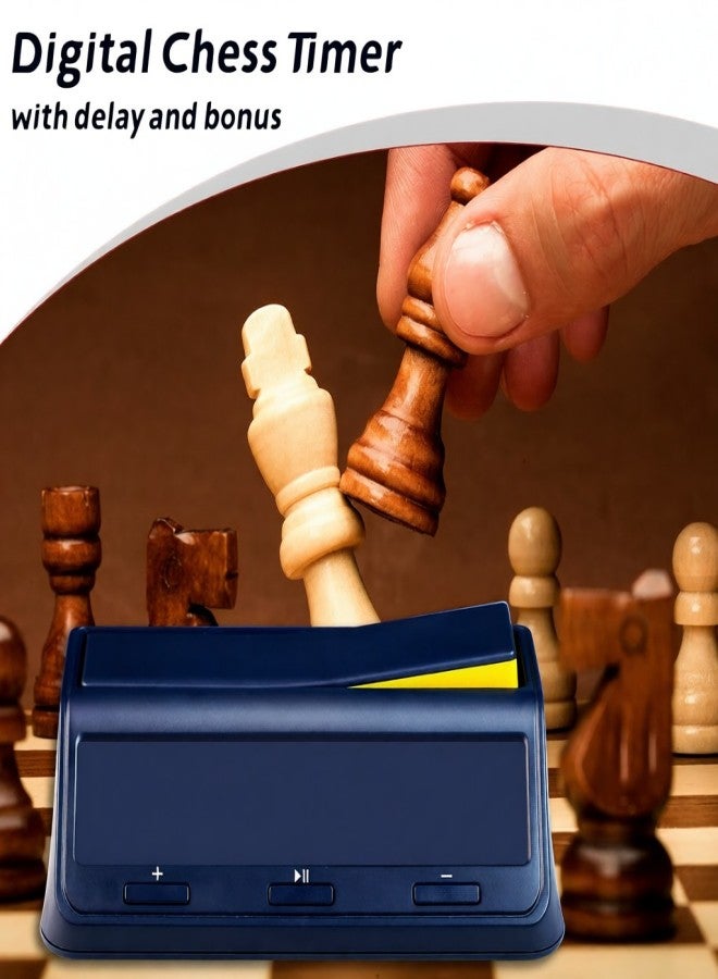 LEAP Chess Clock Digital Chess Timer Count Up Down with Delay and Alarm Function for Professional Chess Board Game - Image 3