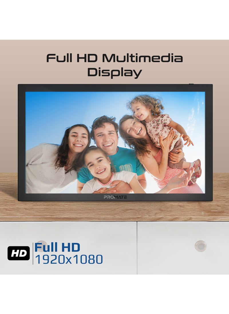 PROMATE Promate Full HD Digital Photo Frame with 15.6-Inch Touchscreen, 32GB Storage, Wireless App Control, Multi Picture & Video Formats Compatibility, USB/TF Card Support, Dual Speakers, Memoria-15  - Image 3