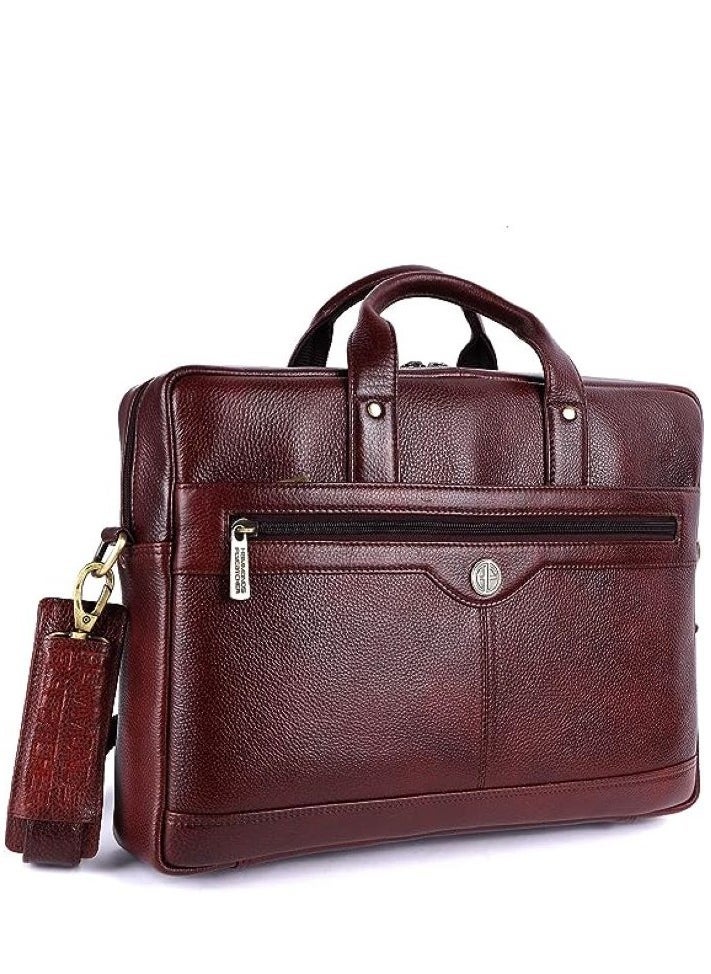HAMMONDS FLYCATCHER Genuine Leather Executive Office Messenger Bag | 15.6" laptop | LB138V (NOMJ)  - Image 1