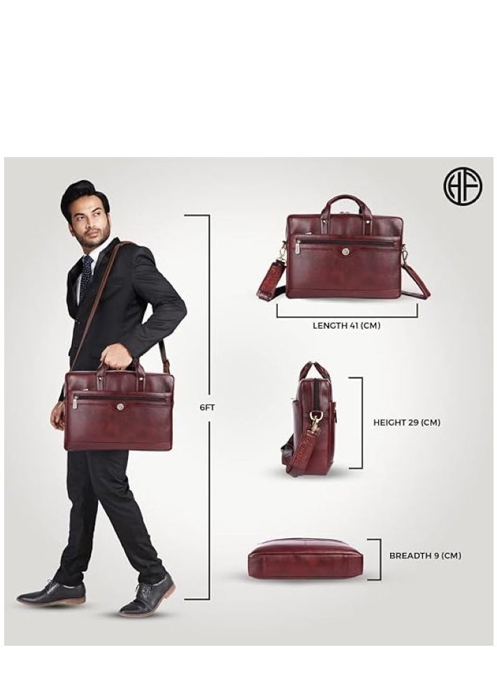 HAMMONDS FLYCATCHER Genuine Leather Executive Office Messenger Bag | 15.6" laptop | LB138V (NOMJ)  - Image 3