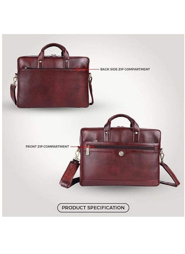 HAMMONDS FLYCATCHER Genuine Leather Executive Office Messenger Bag | 15.6" laptop | LB138V (NOMJ)  - Image 4