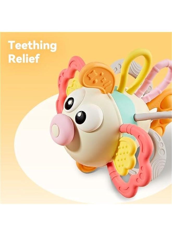 Arabest Baby Toy 6-12 Month, Infant Fish Teething Sensory Toy, Toddler Busy Key Activity Fidget Toys, Montessori Learning Development, Carseat Travel Birthday Gift 9 18M 1 2 Year Old Girl Boy  - Image 4