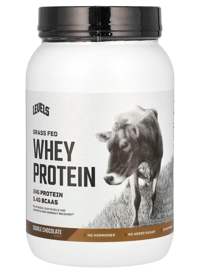 Level مسحوق بروتين مصل اللبن من حليب العشب بنكهة الشوكولاتة المزدوجة 2 رطل (907 جرام)
