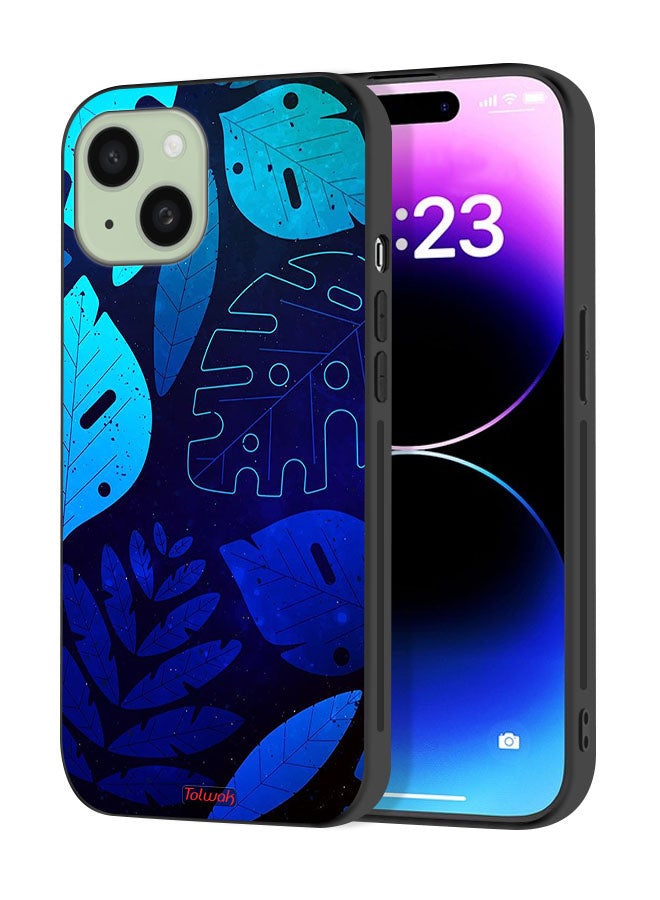 Tolwak Apple iPhone 15 Plus Protective Case Cover Leaves Pattern - Image 1