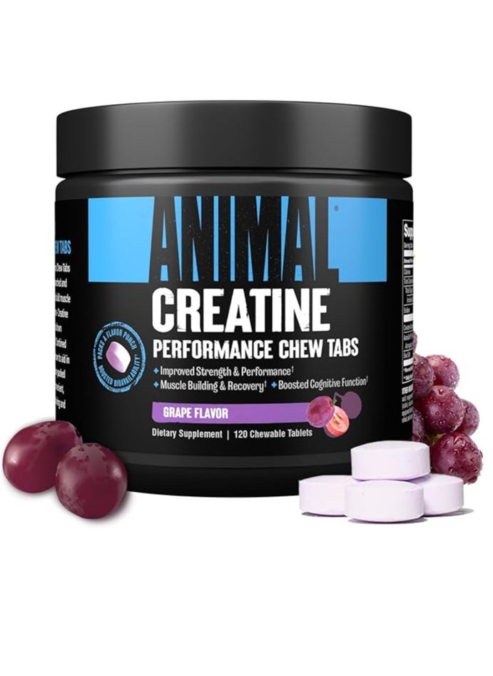 ANIMAL Creatine Performance Chews Grape 120 chewables  - Image 1