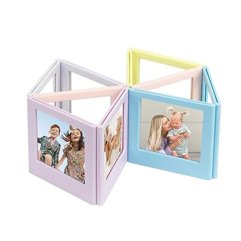 Magnetic Picture Frame for Fujifilm Instax Square SQ1 SQ6 SQ10 SQ20 SQ40 2.9x3.4 Inches Films Colorful Refrigerator Magnets Photo Frame Wallet Size - 10 Pack - Image 1