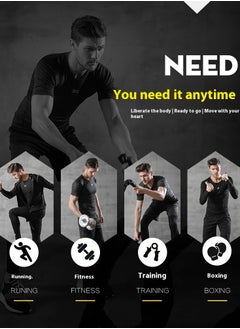 Joychic Men's shorts, tights short sleeves, 3-piece set of skinny trousers, training sportswear, running sports suits, multifunctional gym wear  - Image 2