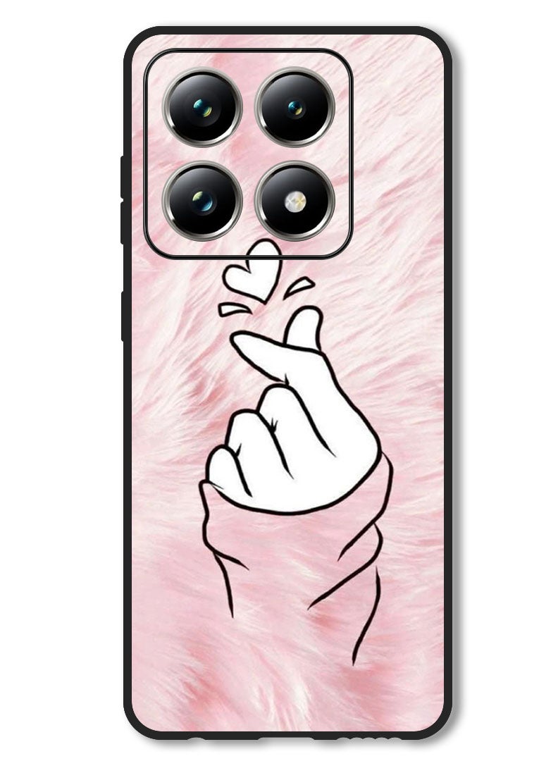 Theodor Case Compatible with Xiaomi 14T Protection Shockproof Bumper Cover Snap Love Pink - Image 1