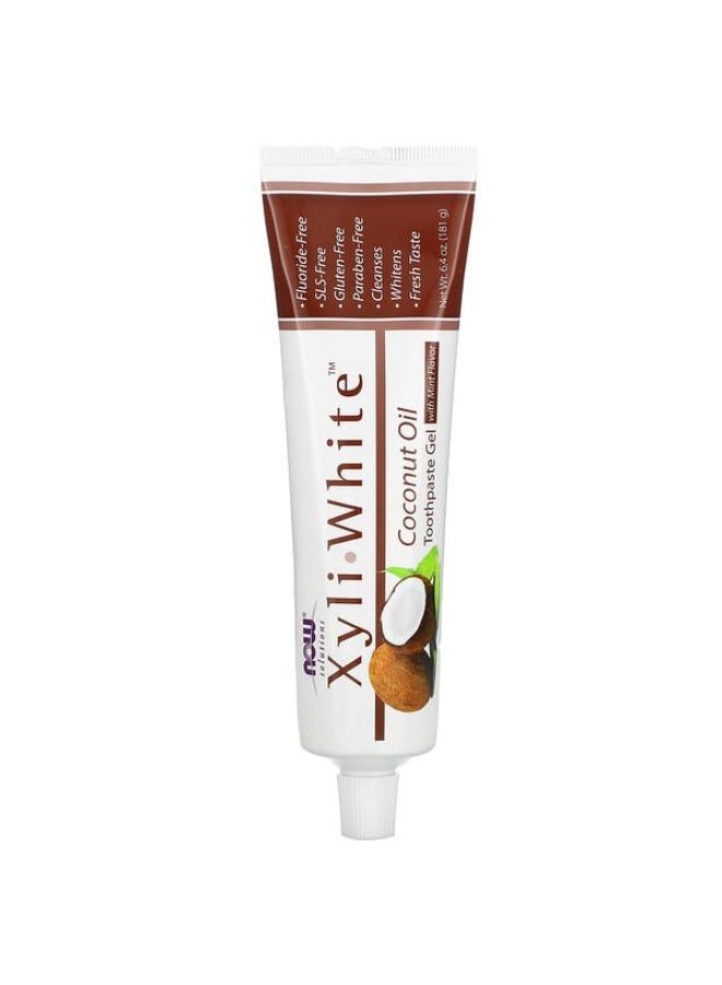 NOW Solutions Xyliwhite Coconut Oil Toothpaste Gel with mint 181 G - Image 1