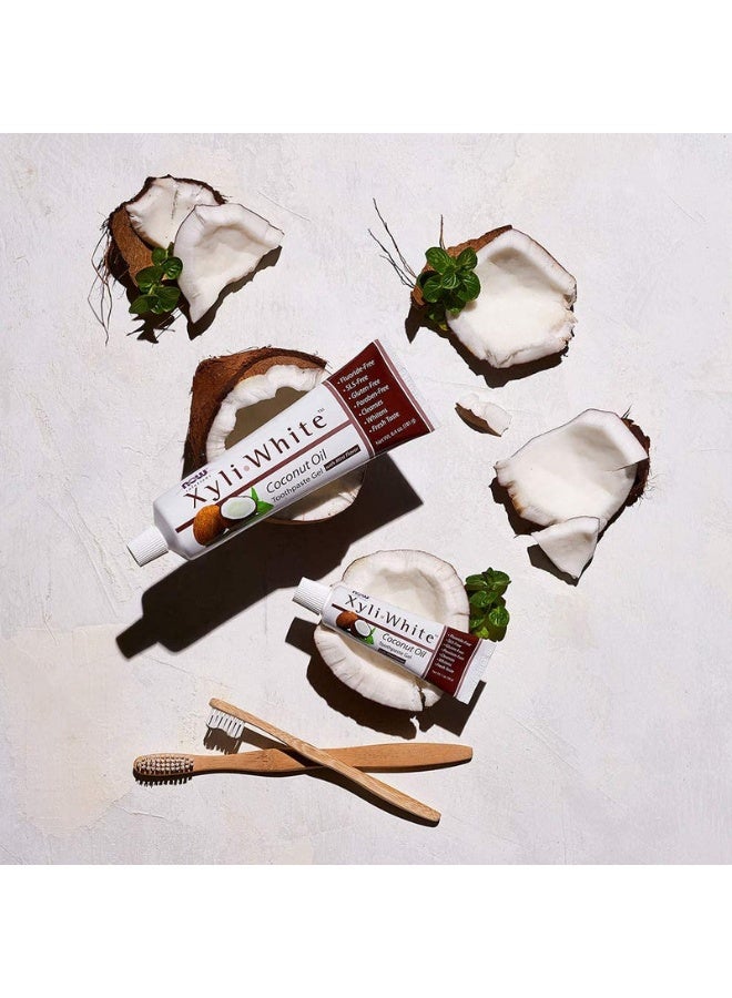 NOW Solutions Xyliwhite Coconut Oil Toothpaste Gel with mint 181 G - Image 2