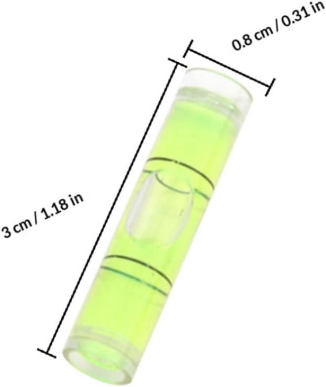100pcs Horizontal Bubble Level Vials Small Level Rulers High Precision Levelling Accessories for Household and Measuring Tools - Image 2
