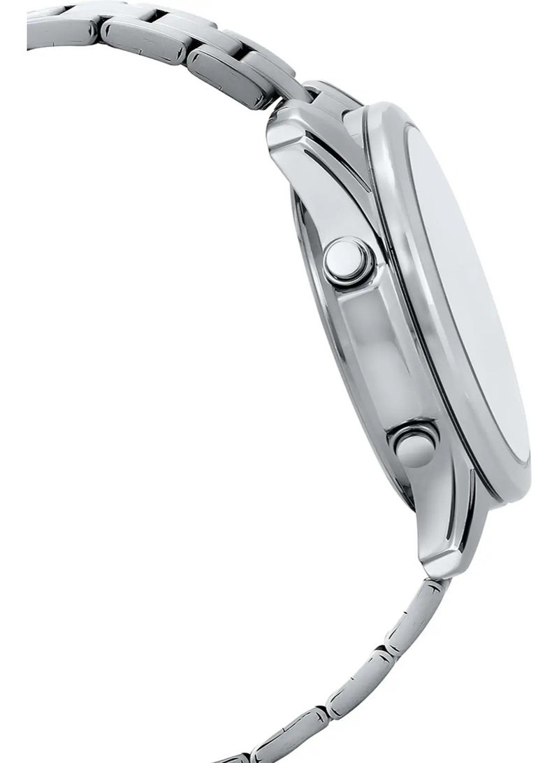 CASIO Analog-Digital Enticer Men's Watch AMW‑810D‑2AVDF, 46.6 mm Blue Dial, Stainless Steel Case & Bracelet, 100 m WR - Image 4