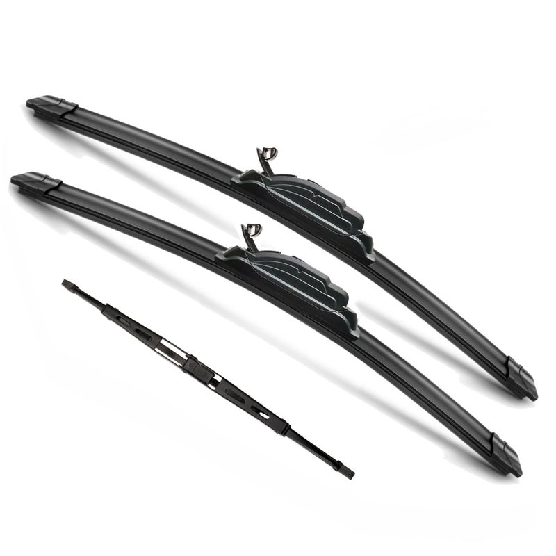 JustCar 3 wipers Replacement for Hummer H2 2003 2004 2005 2006 2007 2008 2009 Windshield Wiper Blades Original Equipment Replacement 161610 Set of 3 UJ HOOK