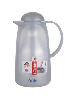 Valk -3 Vacuum Thermose Double Wall Glass 1.0 Liter  Wide Mouth With Anti-Leakage Cap Double Walled  Glitter Gray Color  - Image 2