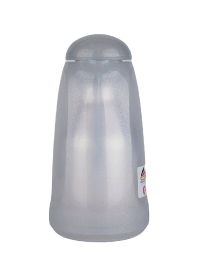 Valk -3 Vacuum Thermose Double Wall Glass 1.0 Liter  Wide Mouth With Anti-Leakage Cap Double Walled  Glitter Gray Color  - Image 4