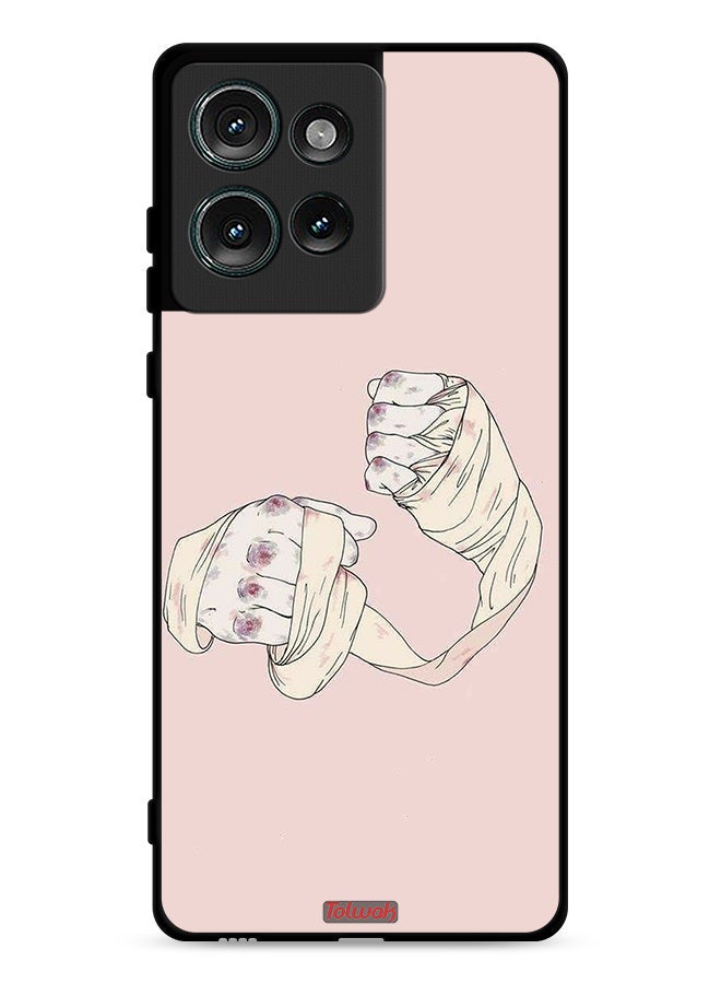 Tolwak Motorola Edge 50 Protective Case Cover Fighter Art - Image 1