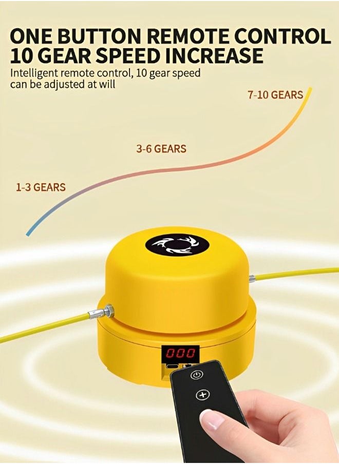 GROIC - Smart Jump Rope Machine, Electric Rope Skipping Machine Wireless Remote Control, Rope Skipping Sports Multi-person Entertainment for Family, Office 10 Gears Can Be Adjusted - Image 1