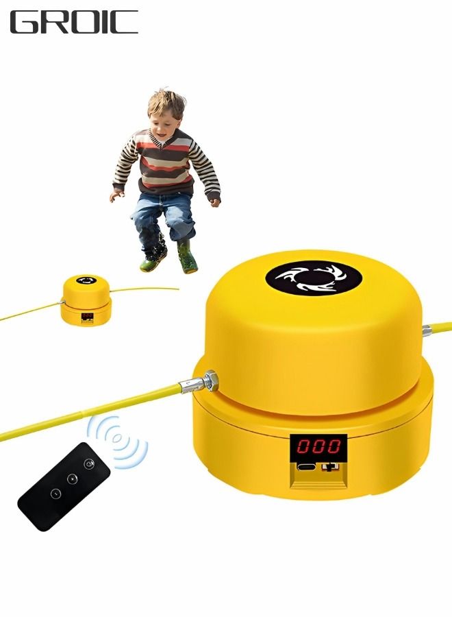 Smart Jump Rope Machine, Electric Rope Skipping Machine Wireless Remote Control, Rope Skipping Sports Multi-person Entertainment for Family, Office 10 Gears Can Be Adjusted