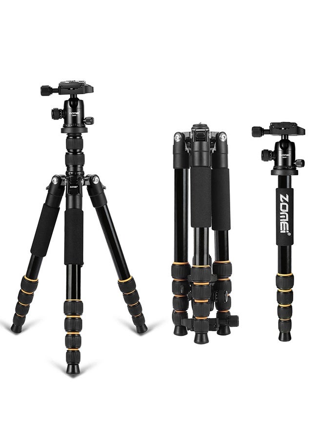 Zomei Q-666 Professional Tripod,Camera Tripod,Foldable Lightweight Aluminum Travel Tripod Stand with 360 Degree Ball Head for Vlog Nikon Canon Sony All DSLR and Digital Camera Binoculars Laser Telescope - Image 1